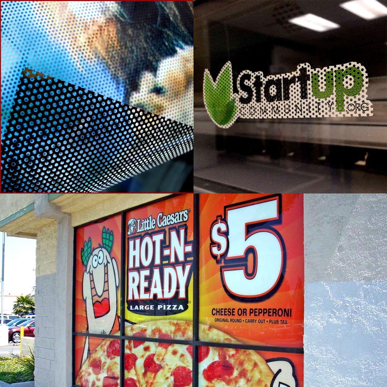 Perforated Window Cling